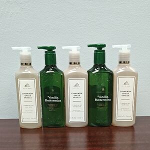 Bath & Body Works VANILLA 5 Piece Cleansing Gel Hand Soap Bundle